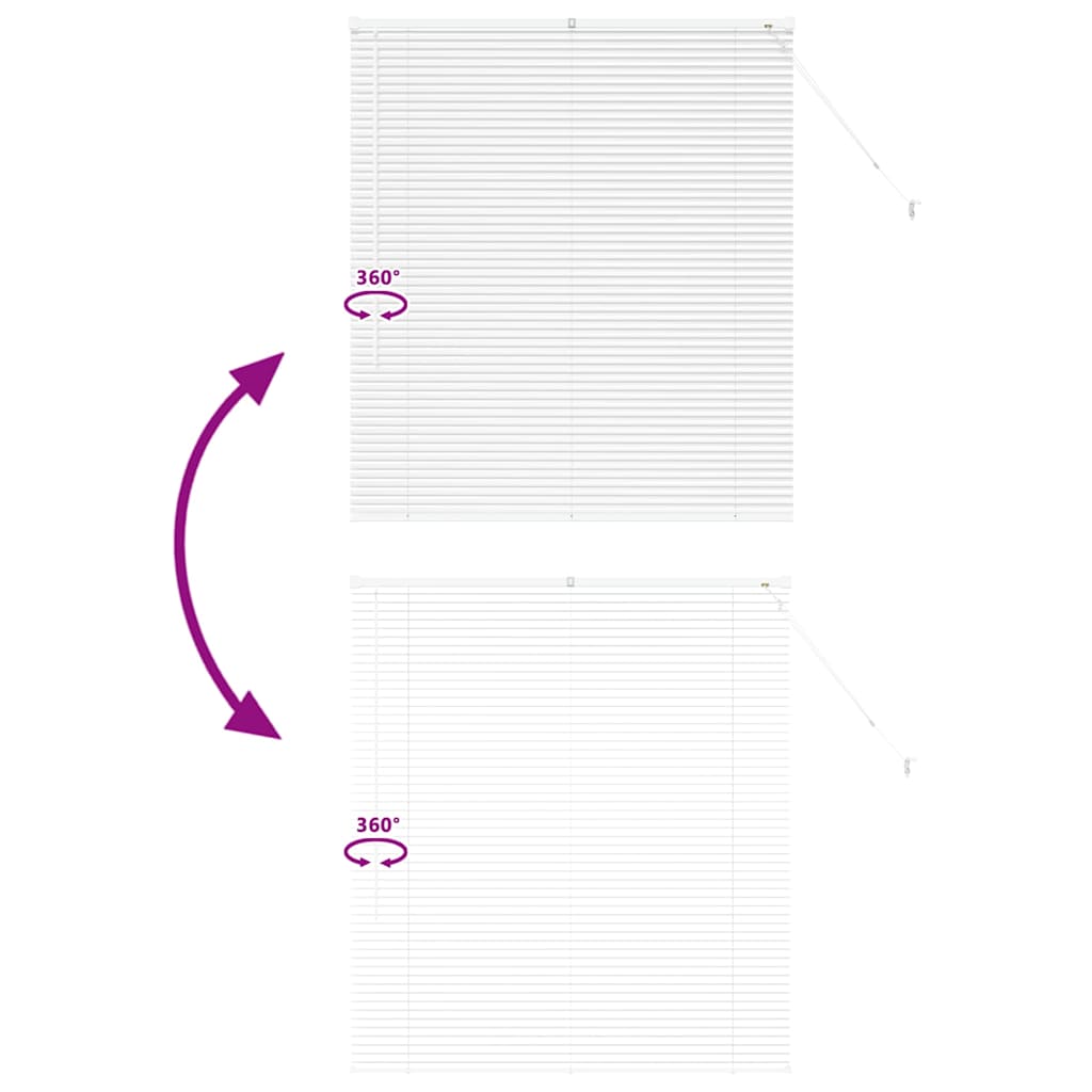 Venetian Blinds Height Adjustable White 130 x 120 cm Aluminium