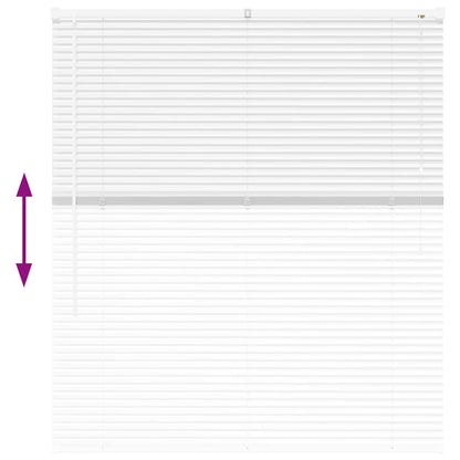Venetian Blinds Height Adjustable White 130 x 120 cm Aluminium
