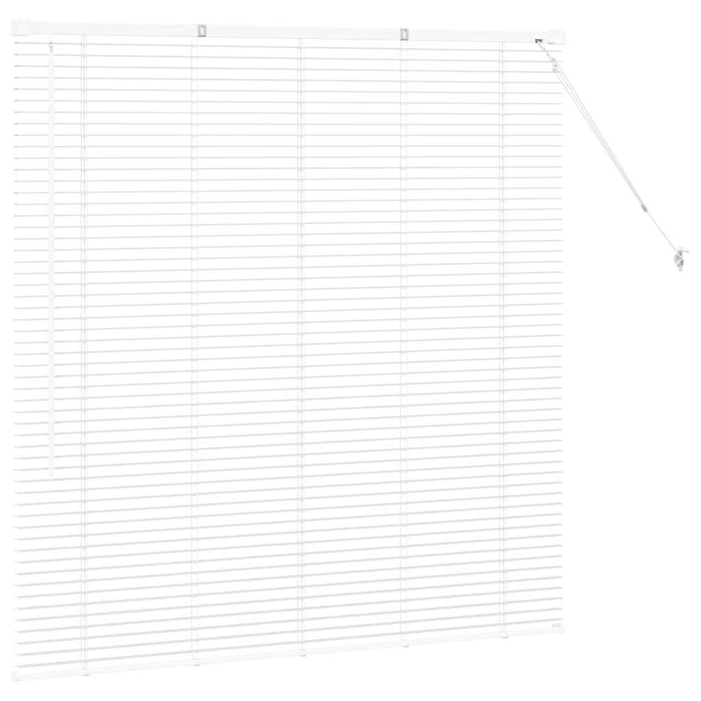 Venetian Blinds Height Adjustable White 130 x 125 cm Aluminium