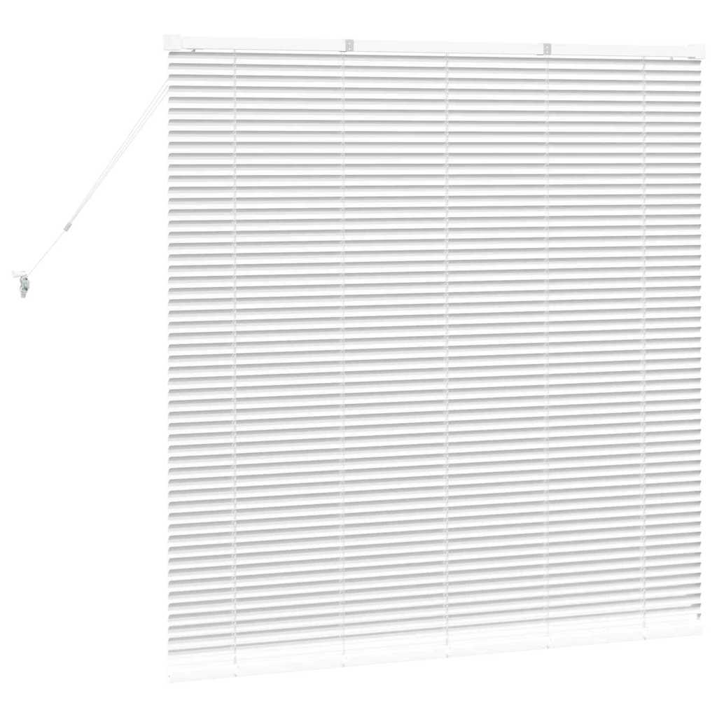 Venetian Blinds Height Adjustable White 130 x 135 cm Aluminium