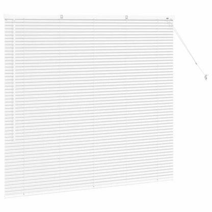 Venetian Blinds Height Adjustable White 130 x 140 cm Aluminium