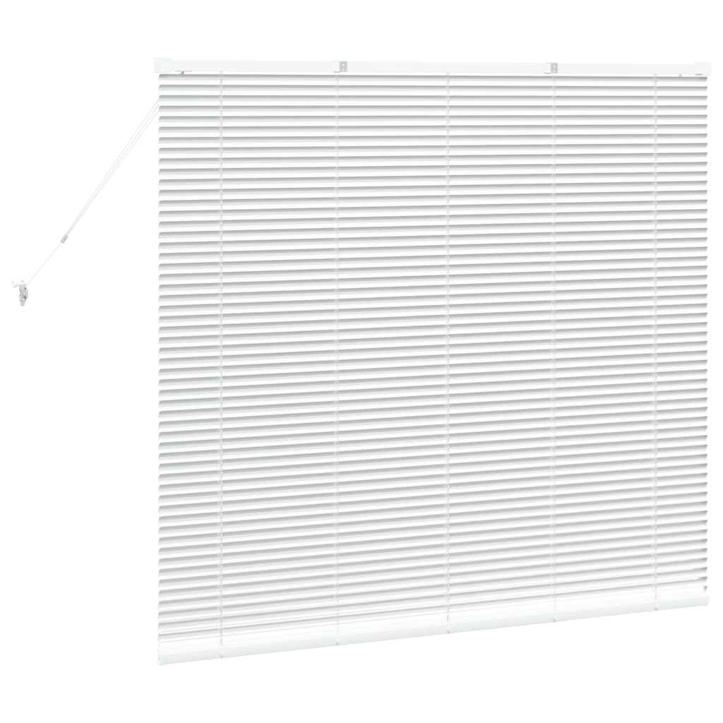 Venetian Blinds Height Adjustable White 130 x 150 cm Aluminium