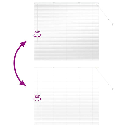 Venetian Blinds Height Adjustable White 130 x 150 cm Aluminium