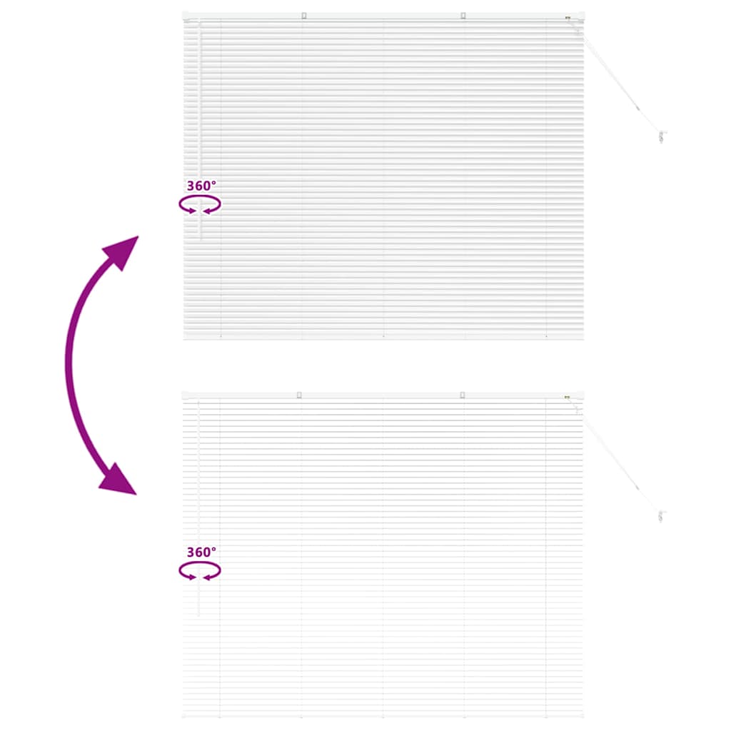 Venetian Blinds Height Adjustable White 130 x 160 cm Aluminium