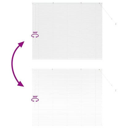 Venetian Blinds Height Adjustable White 130 x 160 cm Aluminium