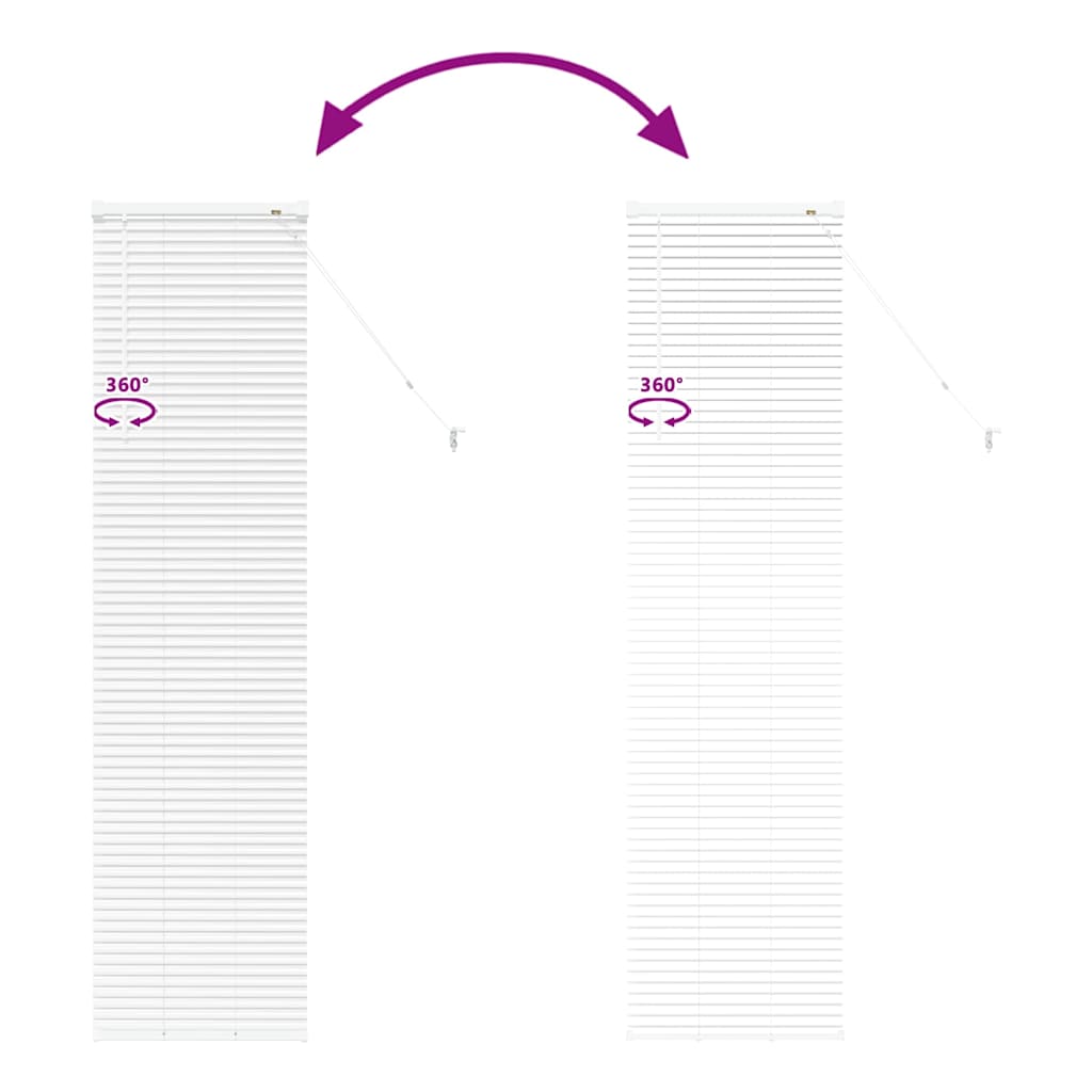 Venetian Blinds Height Adjustable White 175 x 45 cm Aluminium