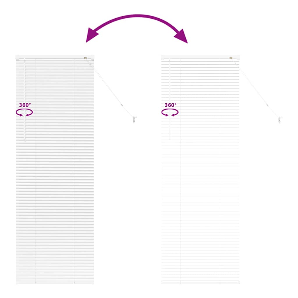 Venetian Blinds Height Adjustable White 175 x 65 cm Aluminium