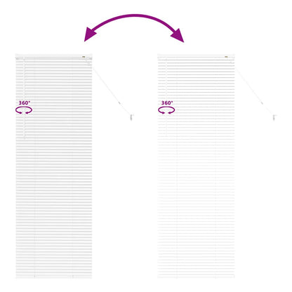 Venetian Blinds Height Adjustable White 175 x 65 cm Aluminium