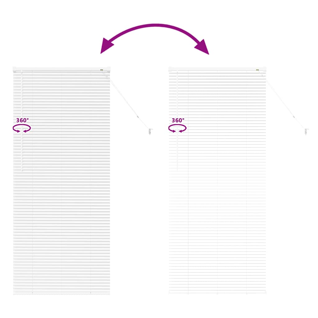 Venetian Blinds Height Adjustable White 175 x 75 cm Aluminium