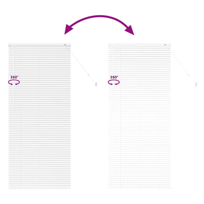 Venetian Blinds Height Adjustable White 175 x 75 cm Aluminium