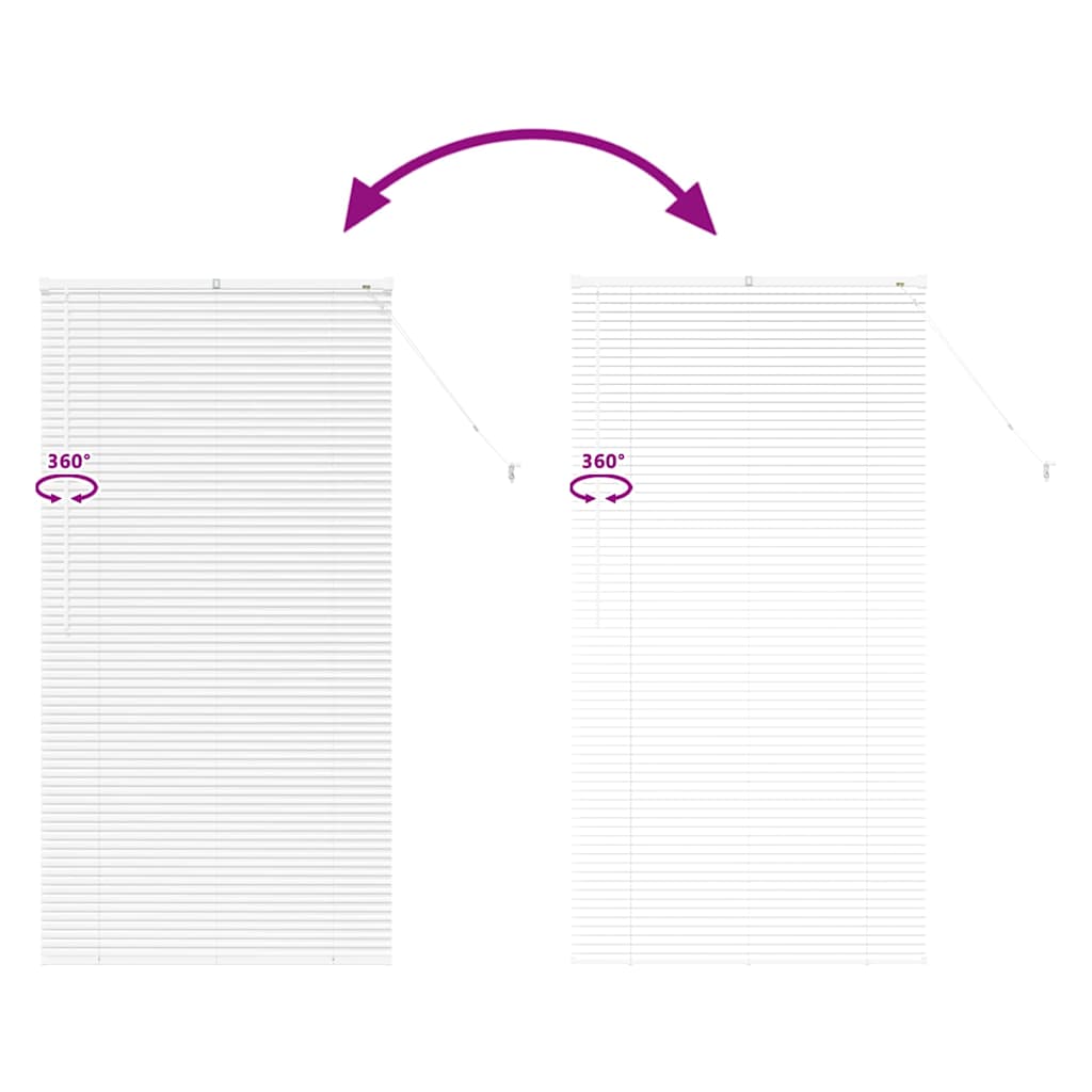 Venetian Blinds Height Adjustable White 175 x 90 cm Aluminium