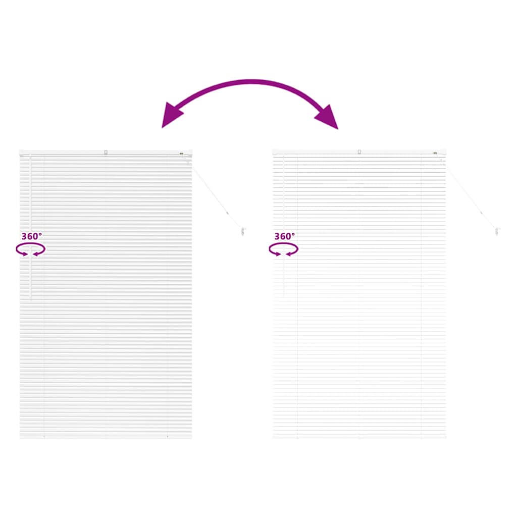 Venetian Blinds Height Adjustable White 175 x 105 cm Aluminium