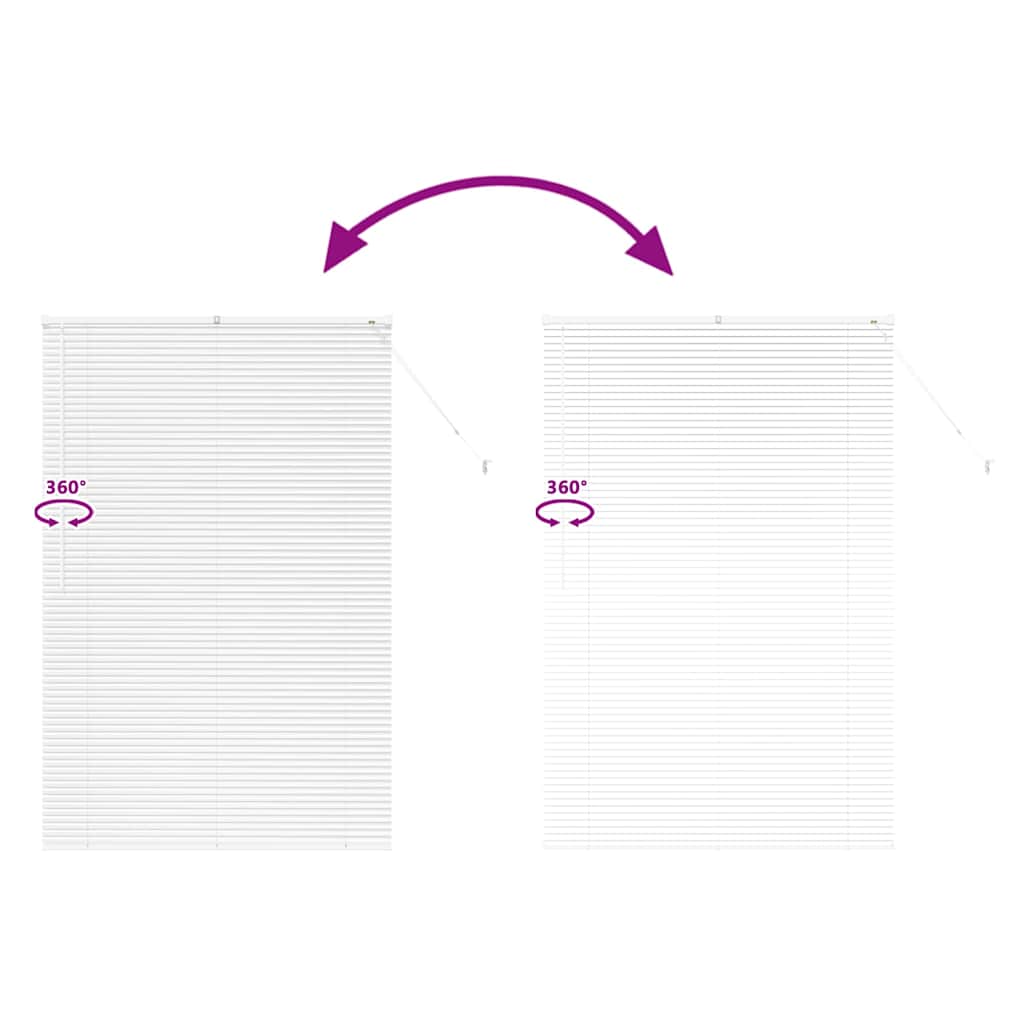 Venetian Blinds Height Adjustable White 175 x 110 cm Aluminium