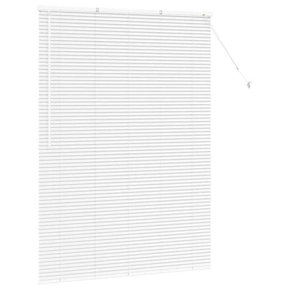 Venetian Blinds Height Adjustable White 175 x 130 cm Aluminium