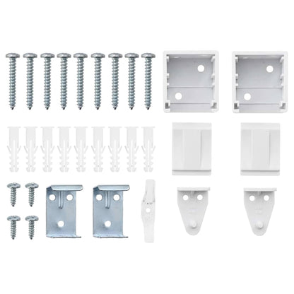 Venetian Blinds Height Adjustable White 175 x 140 cm Aluminium