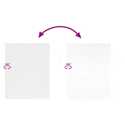 Venetian Blinds Height Adjustable White 175 x 140 cm Aluminium