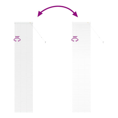 Venetian Blinds Height Adjustable White 220 x 40 cm Aluminium