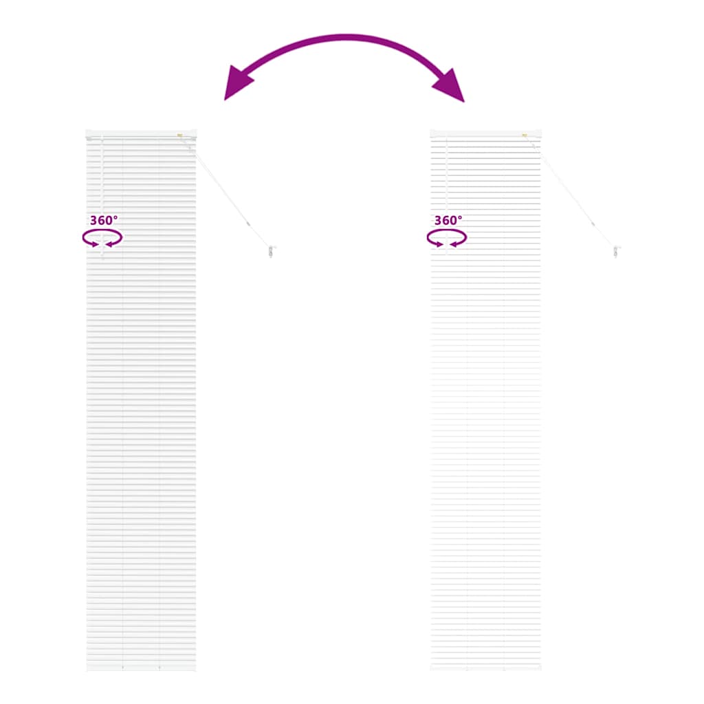 Venetian Blinds Height Adjustable White 220 x 50 cm Aluminium