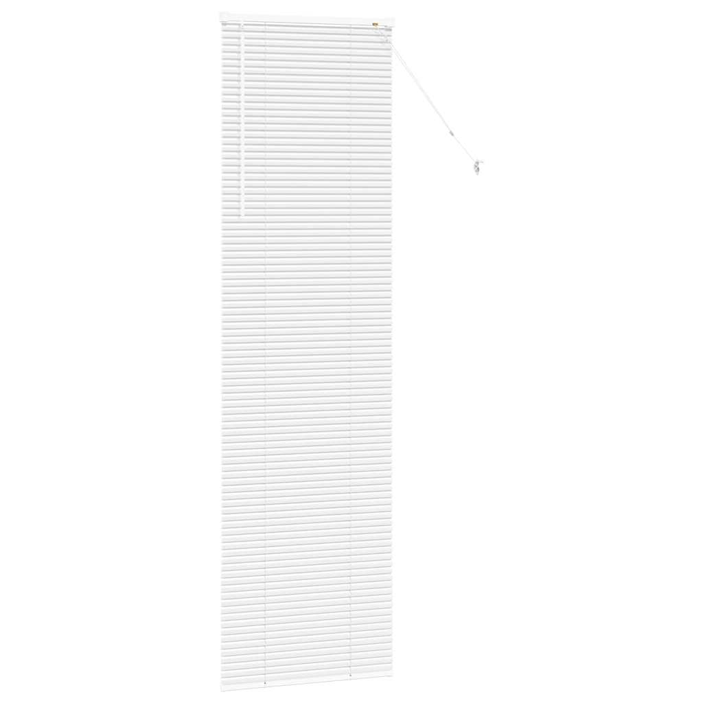 Venetian Blinds Height Adjustable White 220 x 55 cm Aluminium