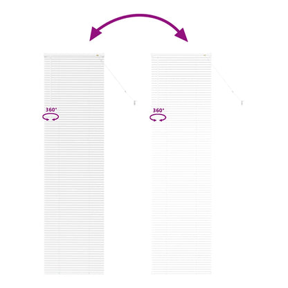Venetian Blinds Height Adjustable White 220 x 55 cm Aluminium