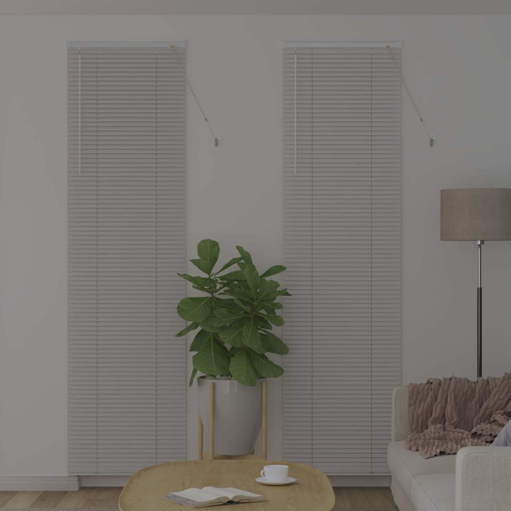 Venetian Blinds Height Adjustable White 220 x 65 cm Aluminium