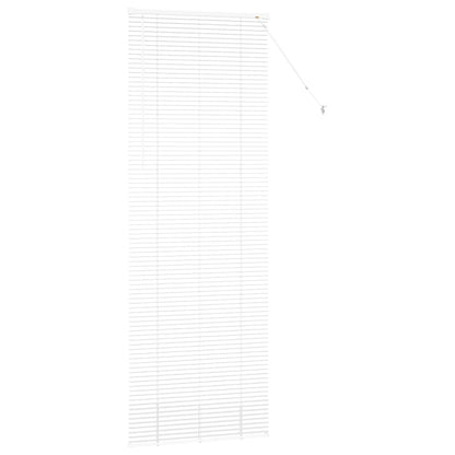 Venetian Blinds Height Adjustable White 220 x 75 cm Aluminium