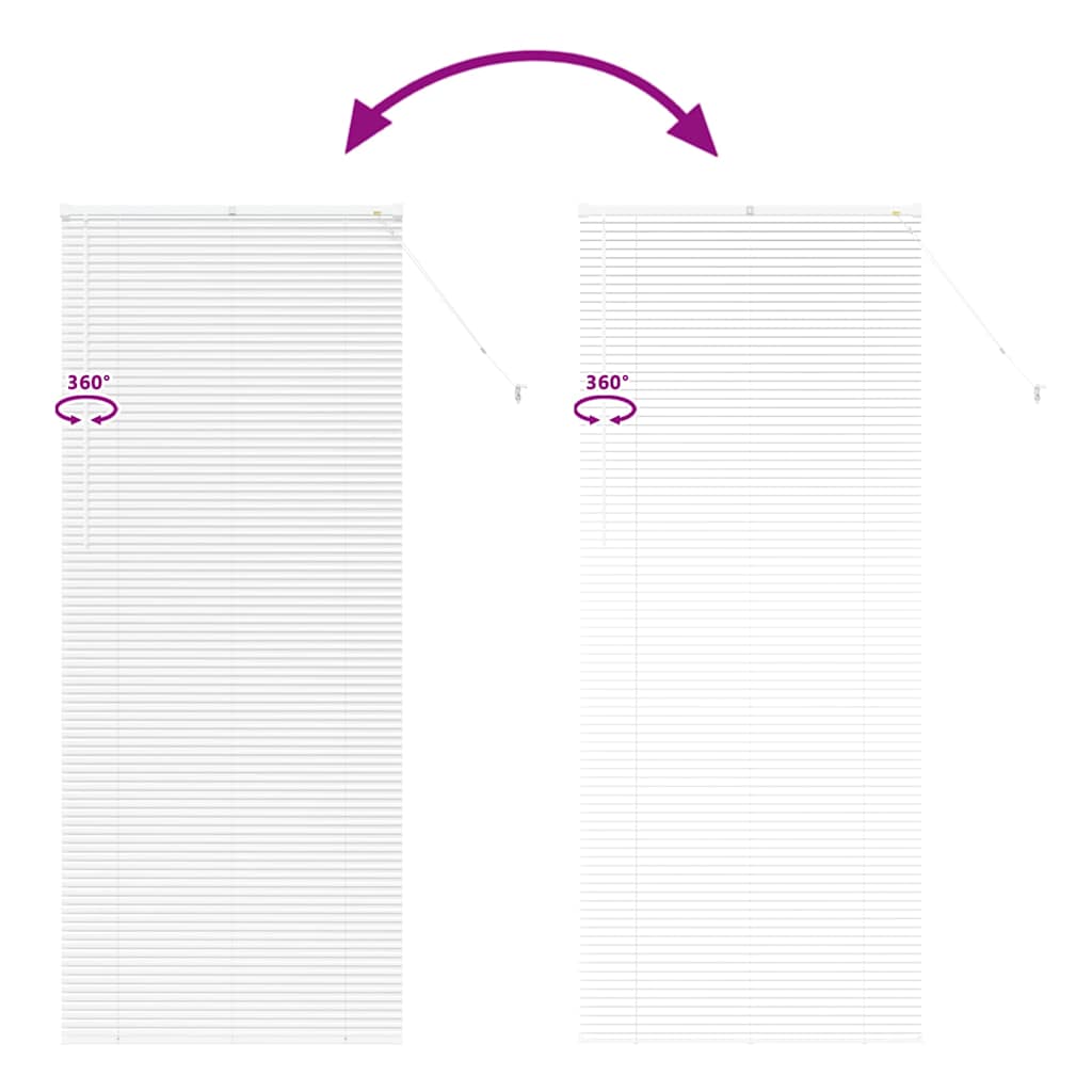 Venetian Blinds Height Adjustable White 220 x 85 cm Aluminium