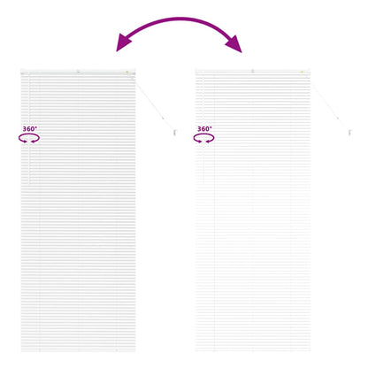 Venetian Blinds Height Adjustable White 220 x 85 cm Aluminium