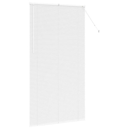 Venetian Blinds Height Adjustable White 220 x 120 cm Aluminium