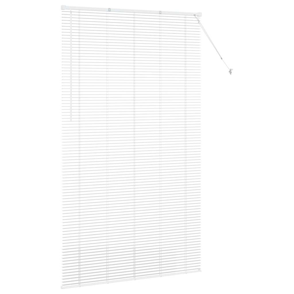 Venetian Blinds Height Adjustable White 220 x 125 cm Aluminium