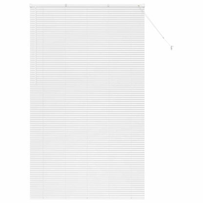 Venetian Blinds Height Adjustable White 220 x 125 cm Aluminium