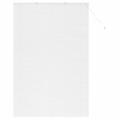 Venetian Blinds Height Adjustable White 220 x 145 cm Aluminium