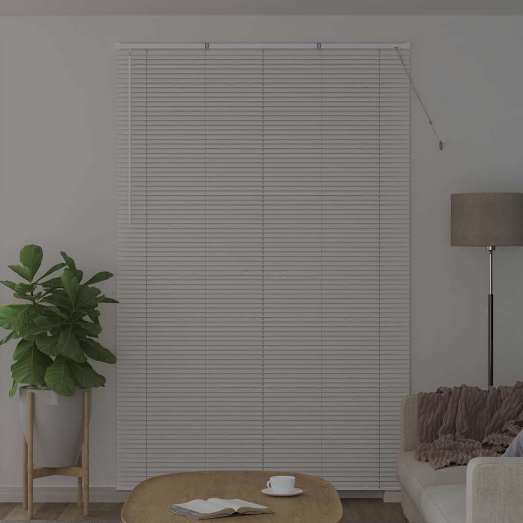 Venetian Blinds Height Adjustable White 220x150cm Aluminium