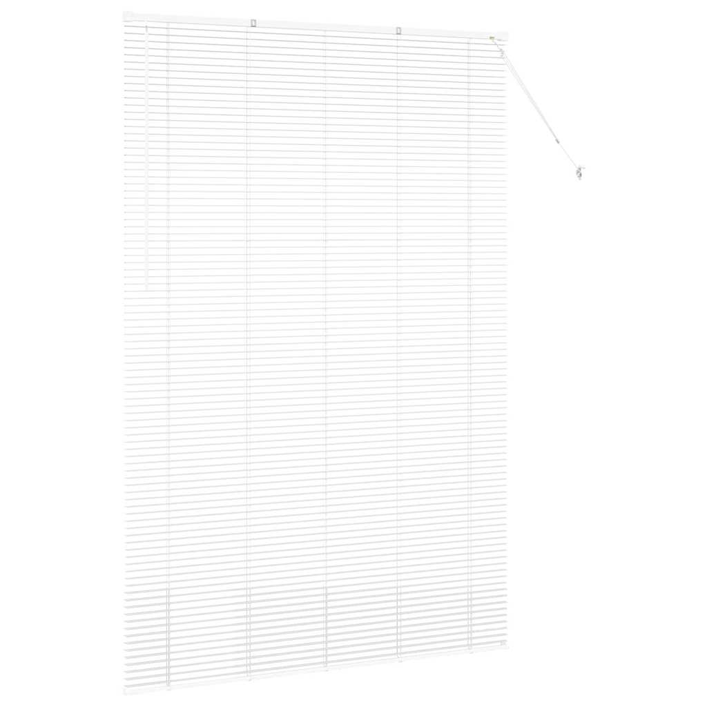Venetian Blinds Height Adjustable White 220x150cm Aluminium
