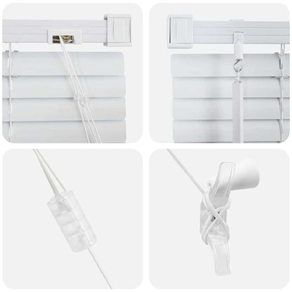 Venetian Blinds Height Adjustable White 220 x 155 cm Aluminium