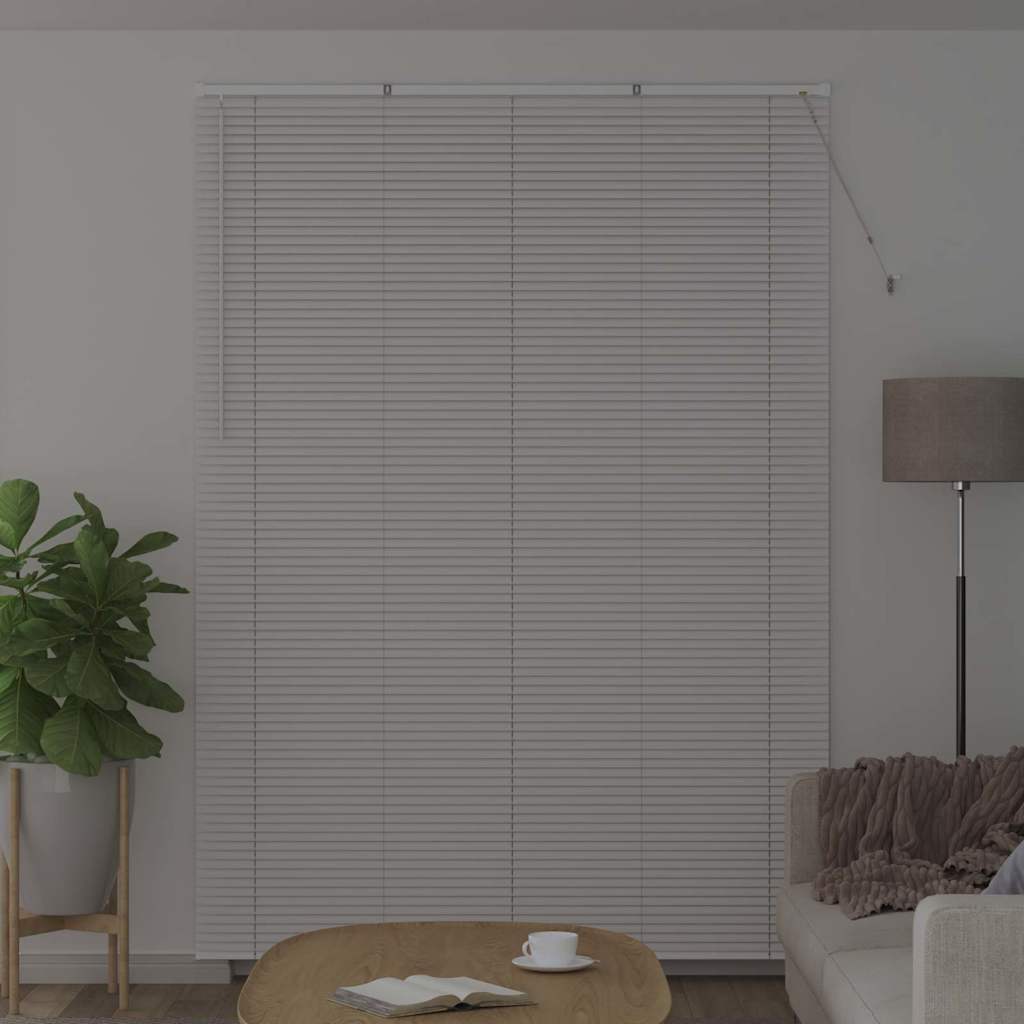 Venetian Blinds Height Adjustable White 220 x 155 cm Aluminium