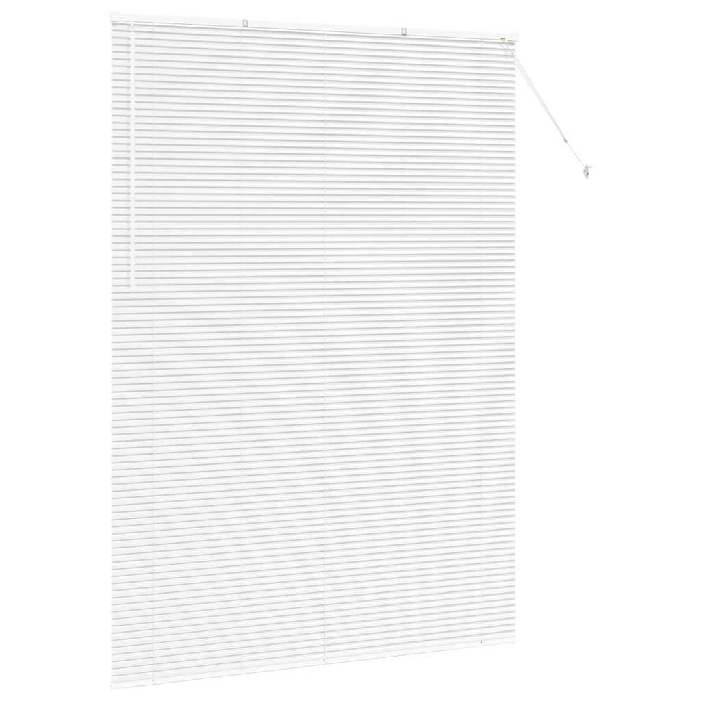 Venetian Blinds Height Adjustable White 220 x 155 cm Aluminium