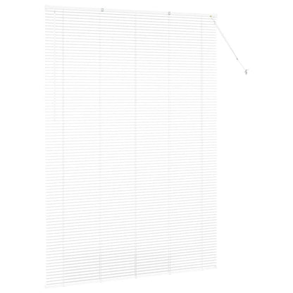 Venetian Blinds Height Adjustable White 220 x 155 cm Aluminium