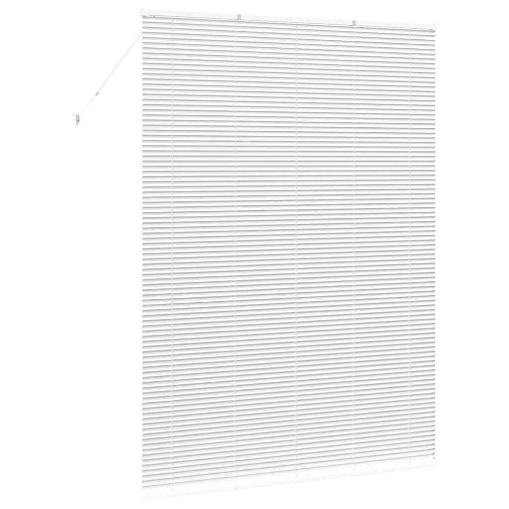Venetian Blinds Height Adjustable White 220 x 155 cm Aluminium