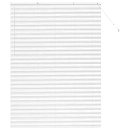 Venetian Blinds Height Adjustable White 220 x 155 cm Aluminium