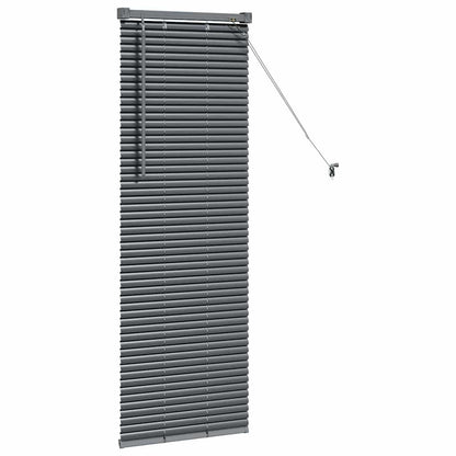 Venetian Blinds Manual Dark Grey 130 x 40 cm Aluminium