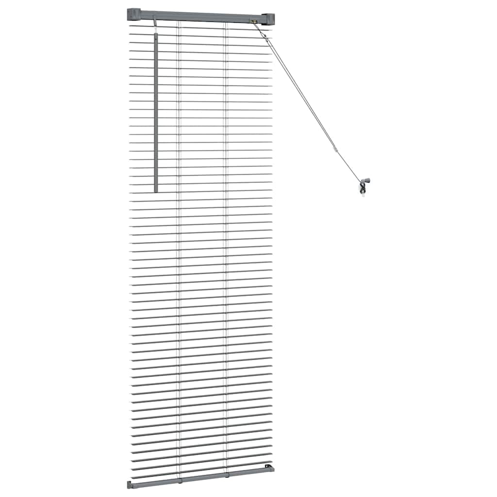 Venetian Blinds Manual Dark Grey 130 x 40 cm Aluminium