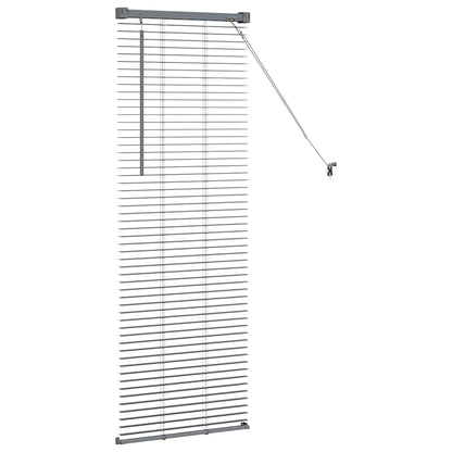 Venetian Blinds Manual Dark Grey 130 x 40 cm Aluminium