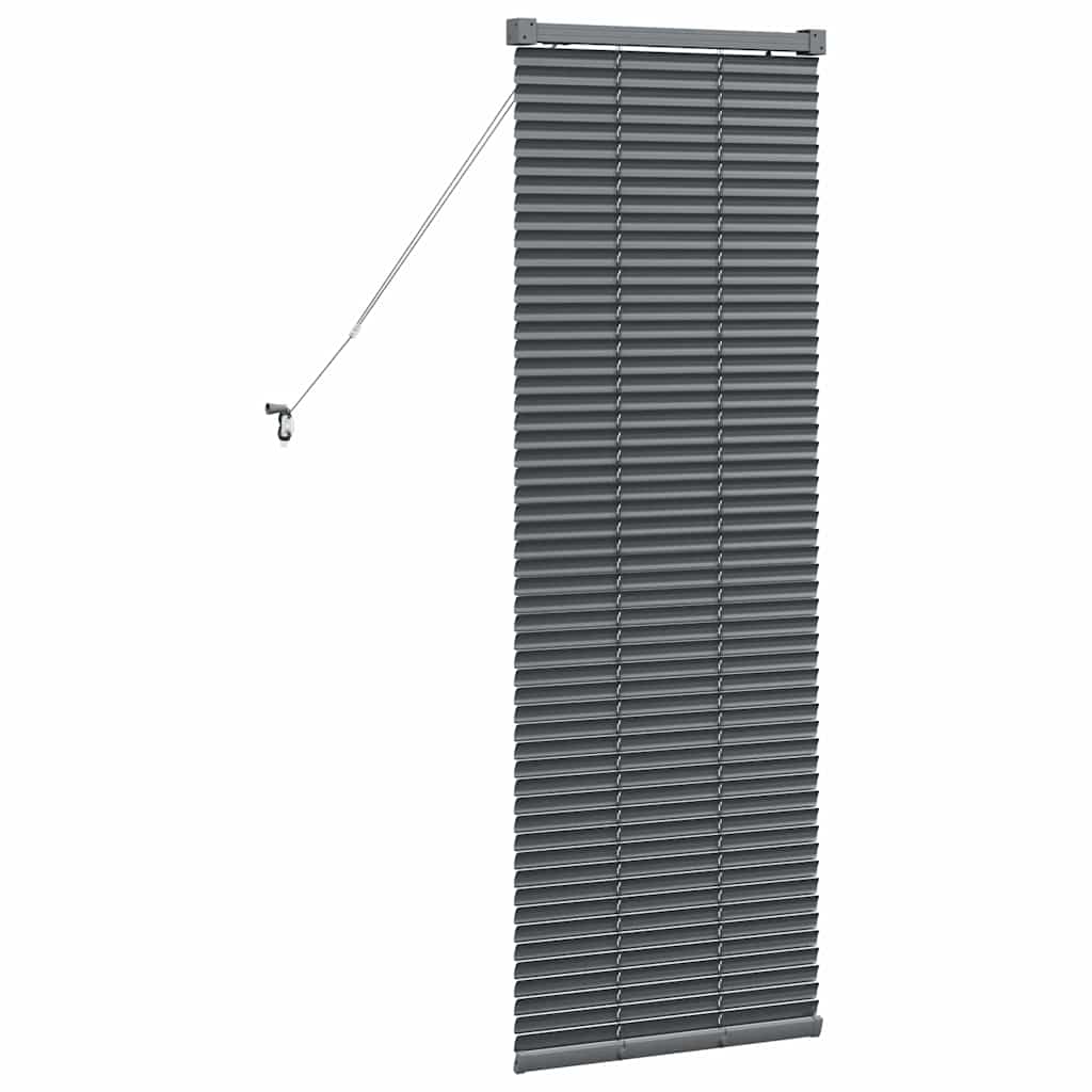 Venetian Blinds Manual Dark Grey 130 x 40 cm Aluminium