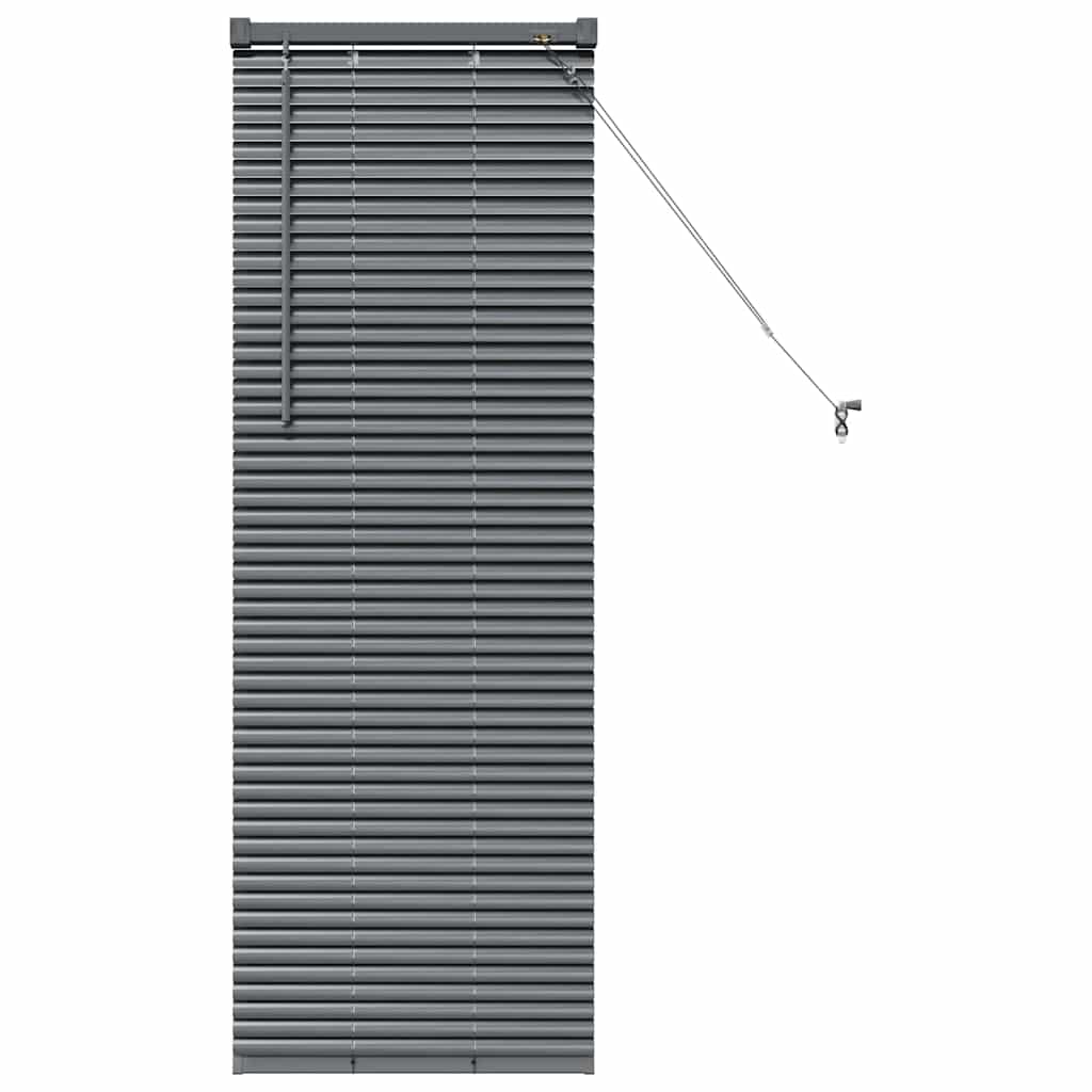 Venetian Blinds Manual Dark Grey 130 x 40 cm Aluminium