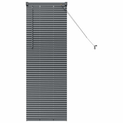 Venetian Blinds Manual Dark Grey 130 x 50 cm Aluminium