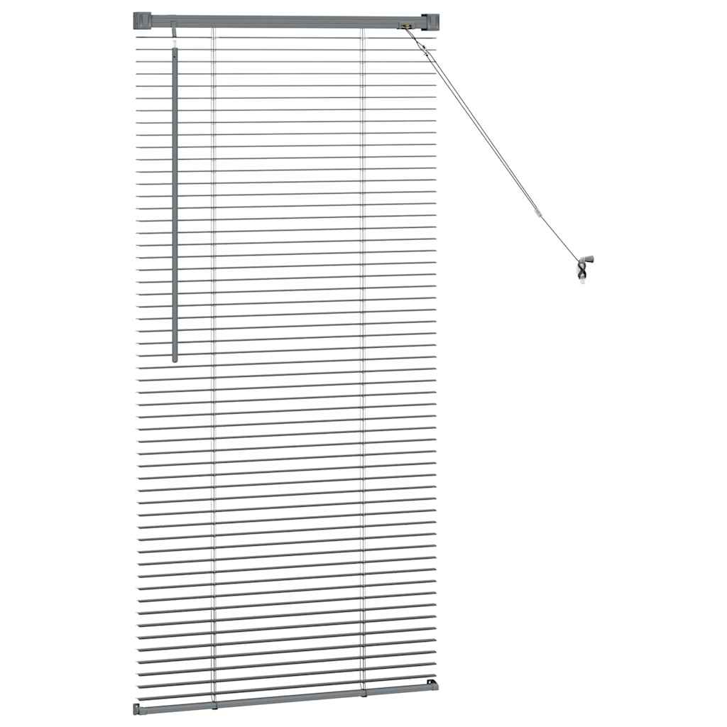 Venetian Blinds Manual Dark Grey 130 x 60 cm Aluminium
