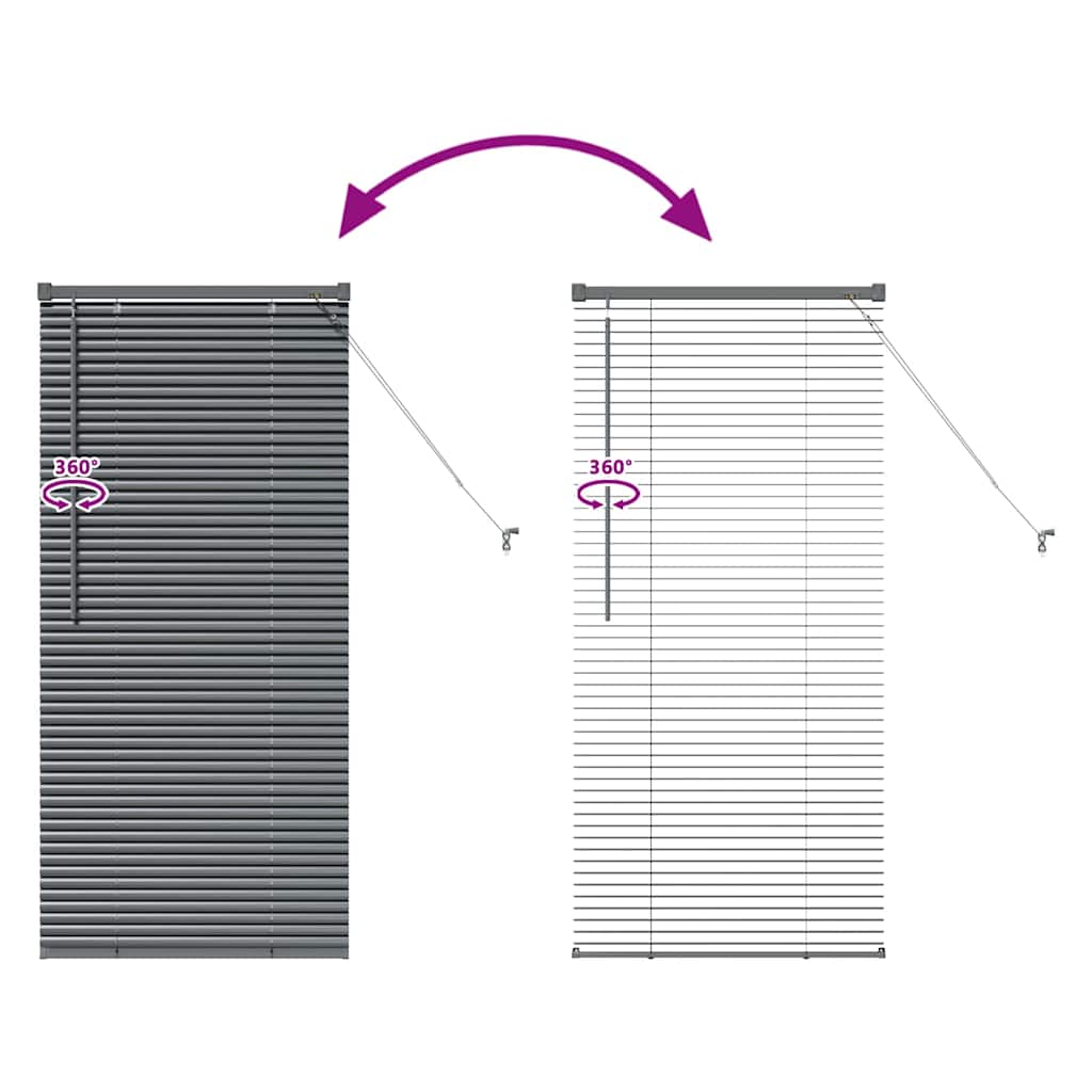 Venetian Blinds Manual Dark Grey 130 x 60 cm Aluminium