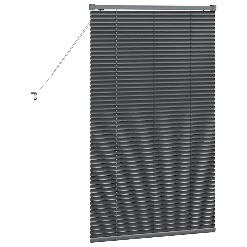Venetian Blinds Manual Dark Grey 130 x 70 cm Aluminium