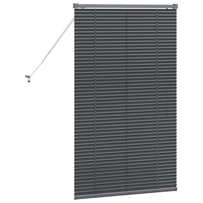 Venetian Blinds Manual Dark Grey 130 x 70 cm Aluminium